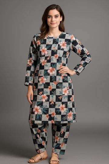 Square Floral Kurti