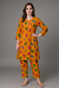 Leaf print stitched lawn 2 piece suit for summer wear