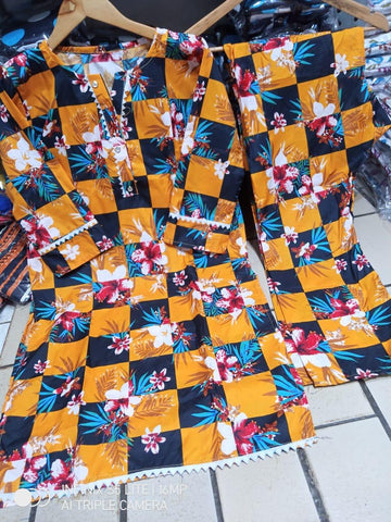 New Square Floral Kurti