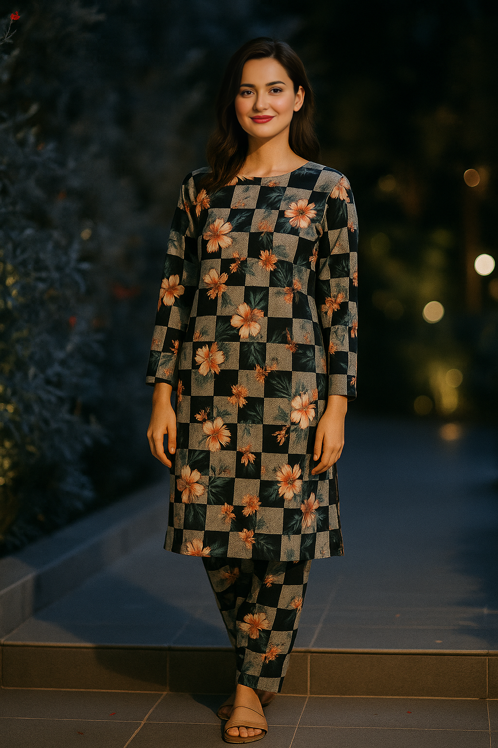Square Floral Kurti